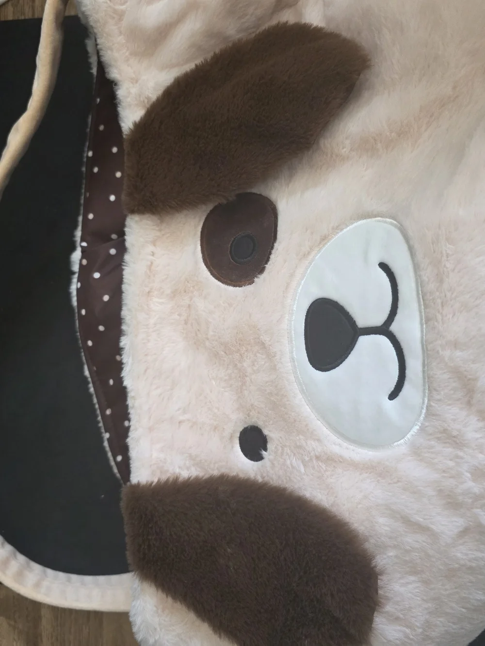 Cute Plush Puppy Basket/bag